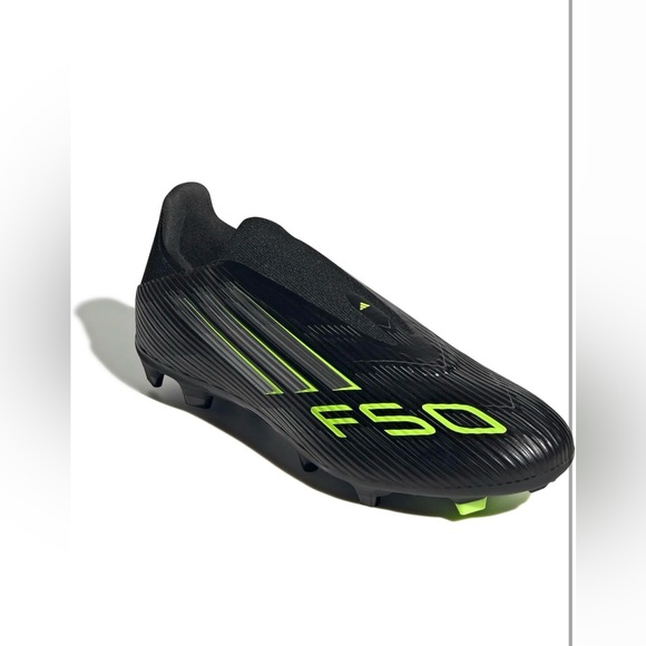 Adidas F50 Black and Neon Green Soccer Cleats